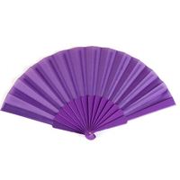 Abanico de Baile Ecológico de Verano, Color Sólido, Diseño Plegable de Plástico Plano, Regalo Promocional Empresarial al por Mayor