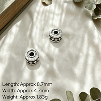 Perle de séparation en forme de petit poisson à dents tombantes, imitation argent, style rétro 37, accessoires de bijouterie DIY, vente en gros directe usine