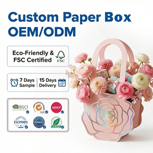 Confezione Regalo di Alta Qualità per Fiori di Compleanno, Scatola a Forma di Cuore per Bouquet da Matrimonio, Borsa per Fiori - Product Image 1