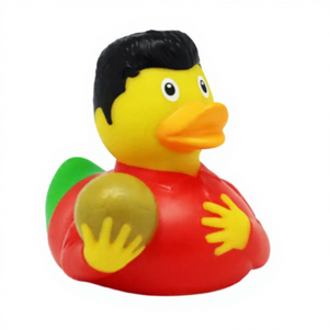 Pato de goma de PVC personalizado para deportes, juguetes de agua para niños, bañera impresa a granel, juguetes de baño adecuados para niños pequeños - Product Image 1