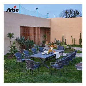 현대 옥외 대중음식점 식탁과 의자를 식사하는 Artie 안뜰 가구 정원 정원
