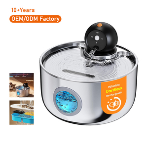 Fontaine à eau automatique pour chat en acier inoxydable 304, ultra-silencieuse, distributeur d'eau pour animaux de compagnie, fontaine à eau filtrée pour chien de 2,6 L - Product Image 1