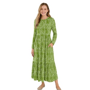 Sản Phẩm Mới Tùy Biến Khoai Lá Thiết Kế Dài Tay Ăn Mặc Giản Dị Với Chắp Vá HEM Cho Phụ Nữ In Trên Nhu Cầu Vòng Cổ - Product Image 4