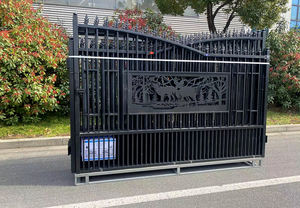 Kj 1 pc יוקרה חיצוני גדול דלתות ברזל מחושל שער ברזל מחושל שער ברזל עיצובים באיכות גבוהה שער כניסה - Product Image 4