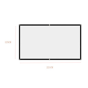 Pantalla de Proyección Portátil de Poliéster de 100-150 Pulgadas 16:9 Blanca para Uso en Interiores y Exteriores, Conferencias y Películas - Product Image 3