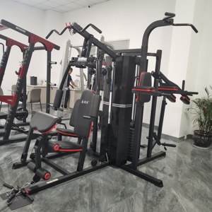 Venta al por mayor de fábrica: Máquina de fuerza multifuncional de cinco estaciones para gimnasio en casa, equipo de ejercicio de acero al carbono MS651S - Product Image 4