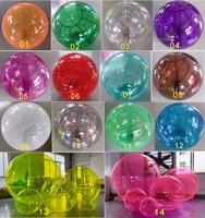 Ballon sphérique transparent gonflable réutilisable en PVC de 0,8 mm, grand ballon hermétique pour fête