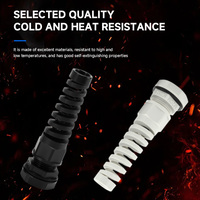 Passe-câble en nylon anti-flexion IP68 industriel basse tension multi-calibre avec joint à ressort résistant à la torsion pour fixation de câbles