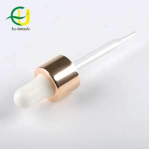 Gotero de vidrio <span class=keywords><strong>rojo</strong></span> personalizado, botella de gotero de aluminio 20/410, para suero - Product Image 4