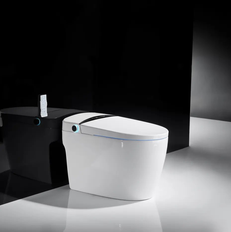 Inodoro de baño automático inteligente, duradero, cerámica, wc, lavado en seco