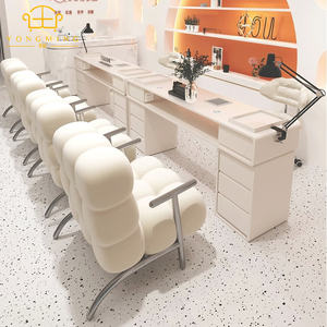 <span class=keywords><strong>Mesa</strong></span> <span class=keywords><strong>de</strong></span> salón <span class=keywords><strong>de</strong></span> <span class=keywords><strong>manicura</strong></span> <span class=keywords><strong>de</strong></span> uñas colección aire metal <span class=keywords><strong>estilo</strong></span> moderno blanco belleza moderna única - Product Image 5