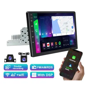 JYT 10 pouces 2 + 32/4 + 64/6 + 128GB 4G BT5.0 DSP Carplay Double enregistrement caméra universel android radio multimédia de voiture lecteur de musique