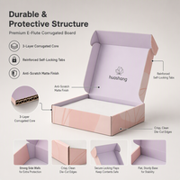 Boîte d'emballage en carton ondulé E-flute de qualité supérieure, en matériaux recyclés écologiques, pour sacs à main et chaussures, avec gaufrage en forme d'avion, vente en gros
