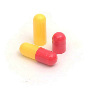 Capsules de gélatine bovine rouge et jaune Capsules de gel vides Shell Size <span class=keywords><strong>00</strong></span> - Product Image 1