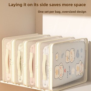 Transparent <b>Bedding</b> Storage Bag, Four Piece Set, Sheet Organizer Bag, Bedroom Wardrobe, Under Bed Drawer Storage <b>Box</b> - Product Image 5