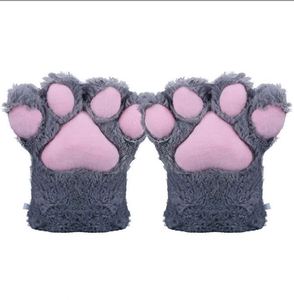 Mitaines en peluche douces et chaudes pour femmes, motif patte de chat mignonne, style mode, pour les loisirs, cadeaux - Product Image 5