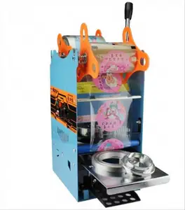 Manual Panas Mesin Press Impluse Cup Sealing Machine untuk Plastik Mailk Cangkir Teh