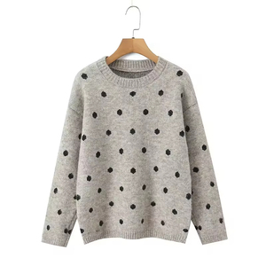 Suéter <span class=keywords><strong>de</strong></span> Mujer ZATRHMBM Primavera/Otoño 2026, Nuevo Suéter <span class=keywords><strong>de</strong></span> Moda con Estampado <span class=keywords><strong>de</strong></span> Lunares, Estilo Retro Casual <span class=keywords><strong>de</strong></span> Manga Larga - Product Image 2