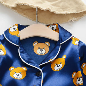 Pijamas de Dos Piezas para Niños, Primavera-Otoño 2021, Diseño de Oso Animado, Cómodos, de Una Sola Pieza - Product Image 6
