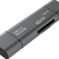 Lecteur de carte USB3.1 Type-c TF vers OTG pour téléphone portable, fonctions multiples