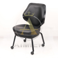 Tabouret de casino en cuir texturé noir, chaises modernes pour machines à sous, chaises pour salle de poker