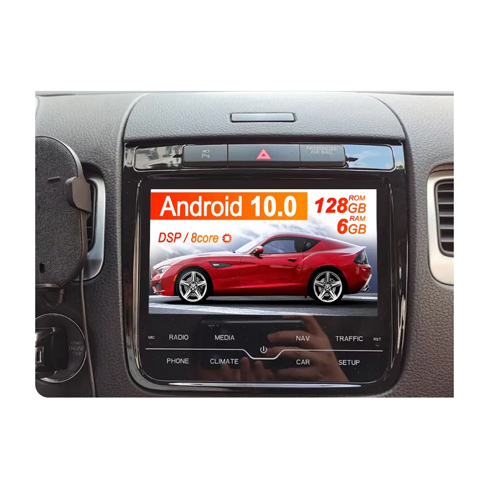 VW TOUAREG için RNS 850 RCD 550 Android 10.0 4 + 64 araç DVD oynatıcı oynatıcı multimedya oynatıcı GPS navigasyon otomobil radyosu Stereo kafa ünitesi 4G