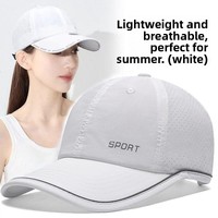 Gorra de béisbol informal de verano, versátil, cómoda, transpirable, de PVC, con protección solar, estilo coreano, moda diaria, ligera, de secado rápido