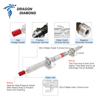 Tabung Laser CO2 Tahan Lama Reci Seri-T T2 90W-100W Panjang 1250mm untuk Mesin Pengukir dan Pemotong Laser