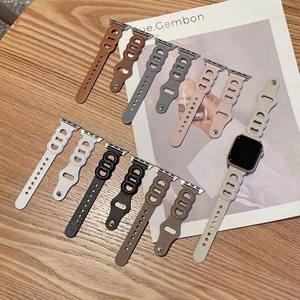 สายนาฬิกาหนังสำหรับแอปเปิลวอทช์ขายดีสายรัดหนังหัวเข็มขัดสำหรับผู้หญิงส่งถึงโรงงานบ้านอย่างรวดเร็ว - Product Image 1