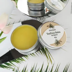 Private Label Personalizzato Tea Tree Olio di Balsamo Per Le Labbra Aiuta A Combattere Irritazione Della Pelle e Aiuta A Lenire Secca Prurito Della Pelle