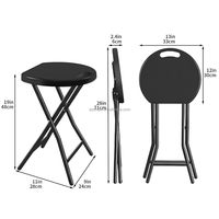 Chaises pliantes en plastique - Design minimaliste moderne, portables et légères pour la chambre, le salon et l'utilisation en extérieur