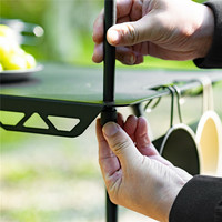 Nouveau alliage d'aluminium japonais petit pliant IGT réglage Table de Camping Portable pliable Camping Table de pique-nique en plein air