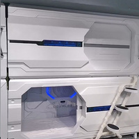 Nouveau lit double design Space Capsule Bed avec TV multifonctionnelle et jeux