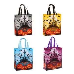 Sac cadeau réutilisable pour Halloween, imprimé sur mesure, sac de shopping non tissé, emballage écologique - Product Image 1