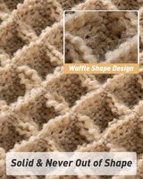 Tapis de bain en gaufre Chinu amélioré, marron, 17x24 pouces, super absorbant, rembourré, antidérapant, extra épais, adapté aux animaux domestiques, en polyester, pour la maison et l'hôtel