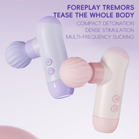 Vente flash Pistolet de massage 12 fréquences de vibration 12 fréquences d'aspiration Outils de massage Vibrateur Produits de massage Autres produits de massage