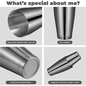 18 OZ 28 oz chuyên nghiệp Bar <span class=keywords><strong>Shaker</strong></span> Boston Set thép không gỉ Martini uống mixer công cụ cơ bản trọng Lắc đầy màu sắc mạ - Product Image 3