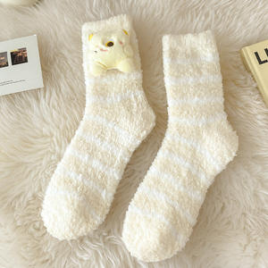 Nouveau design mignon poupée températures chaudes doux flou chaussette hiver moelleux chaussettes pour femmes filles chaussettes de sol - Product Image 6