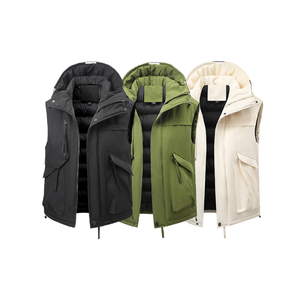 Wholesale custom logo front, men's and women's waterproof casual winter vest, multiple pockets, thickened and warm - Product Image 1