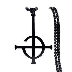 Collana con Ciondolo Nameless Ghoul in Acciaio Inossidabile per Uomo e Donna, Gioielli con Patch Ghost Band Grucifix Papa Emeritus - Product Image 4