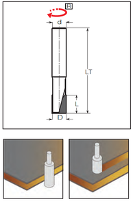 Pointes brasées DP Routeurs droits DP Bits-Corps en carbure à coupe négative avec résistance mécanique élevée - Product Image 3
