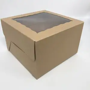 กล่องเค้กแต่งงานทรงสี่เหลี่ยมสวยงามกล่องเค้กลูกฟูกแบบสั่งทำ