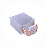 Radiateur de refroidissement de processeur personnalisé OEM, dissipateur thermique en tube, radiateur en cuivre et aluminium, caloduc ARGB pour boîtier d'ordinateur, roulement à fluide, fonctionnement silencieux