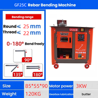 Cintreuse de barres d'étriers semi-automatique CNC PLC LingXingDongLi GF25 renforcée en usine pour acier au carbone/acier inoxydable