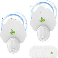 Saijzek Nuevo Paquete de 2 Trampas para Insectos Eléctricas con Luz Azul, Inodoras, Silenciosas, Sin Químicos, Impermeables, Adhesivas para Moscas