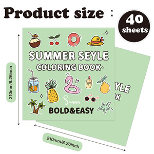 Ingrosso su ordinazione semplice grandi <span class=keywords><strong>disegni</strong></span> audaci facile buon compleanno libro da colorare adulti bambini 5-7 anni disegno di carta Set di giocattoli - Product Image 5