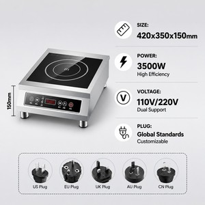Table de cuisson à induction commerciale 3500W 110V 220V robuste pour restaurant, hot pot, café, cuisine et services alimentaires - Product Image 2