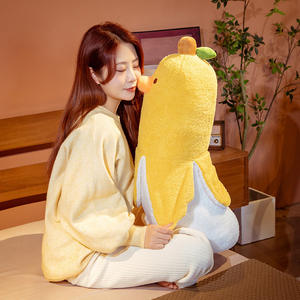 Banana amici Super morbida bambola di peluche anatra ricamata ragazza che tiene lungo letto letto cuscino per alleviare lo Stress - Product Image 3