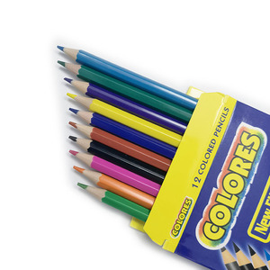 Ensemble de crayons de couleur 12 couleurs, crayons à dessin en bois non toxiques pour enfants, étudiants, art, croquis, coloriage, vente en gros - Product Image 1