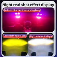 Feux de route à LED pour moto avec lentille Angel Eye, feux de conduite, feux de travail, feux antibrouillard, ampoule DRL pour voiture, camion, SUV ATY